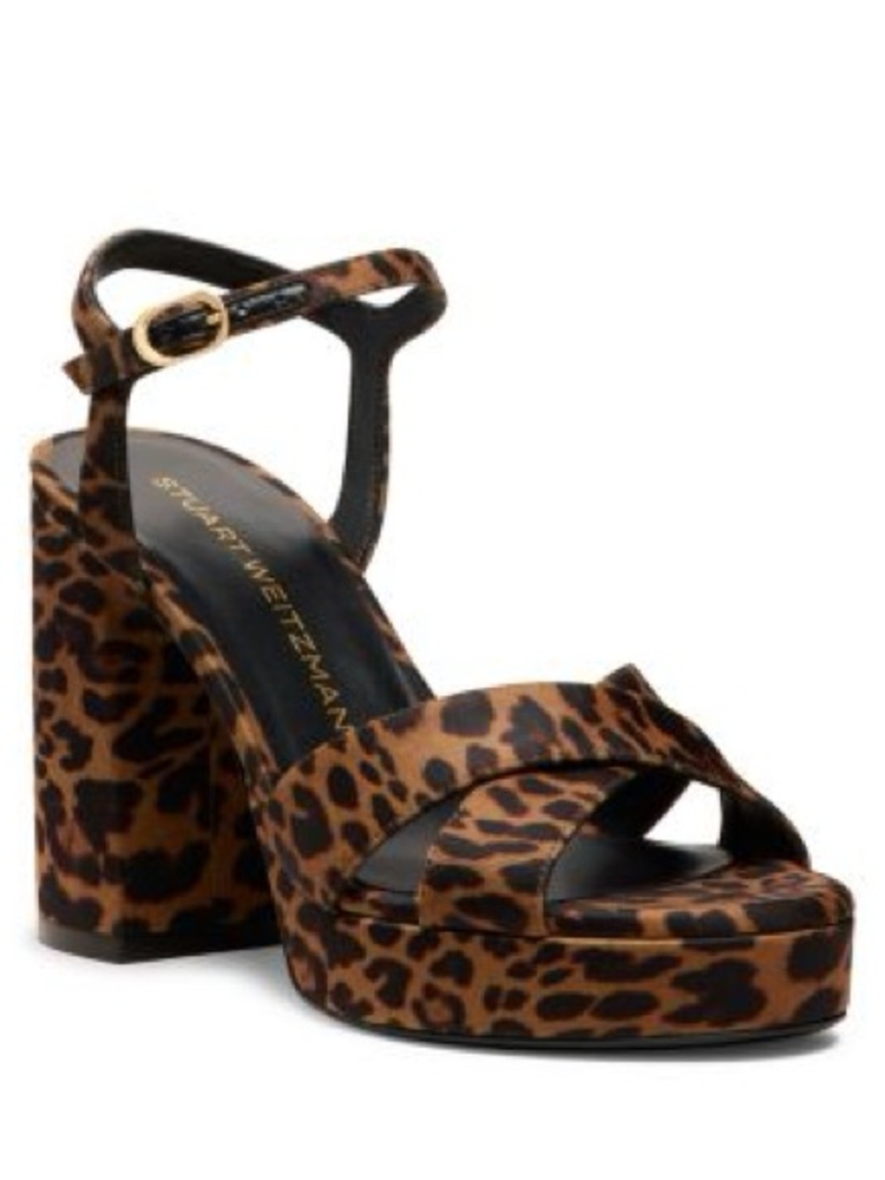 Stuart Weitzman Dayna Leopard Print Platform Sandals